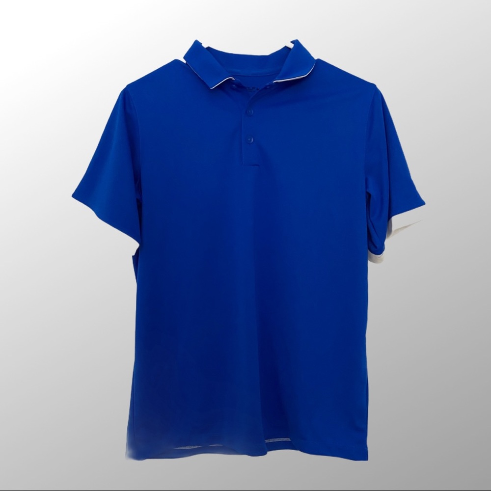 Nike Golf DRI-FIT Youth Blue Golf Shirt Large
